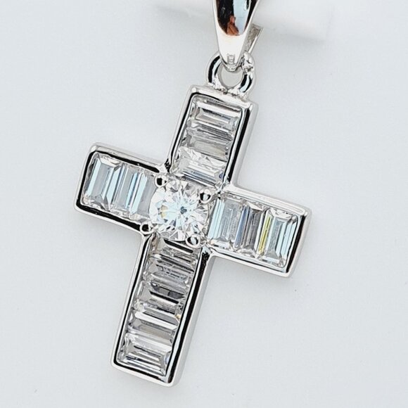 925 Sterling Silver Cubic Zircon Pendant for Women/Girls, US925P1112 - Picture 3 of 8